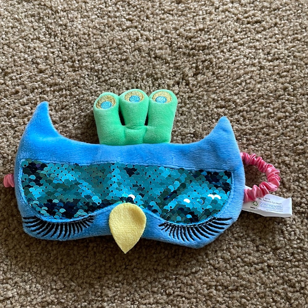 Peacock Eye Mask, with Filp Sequins